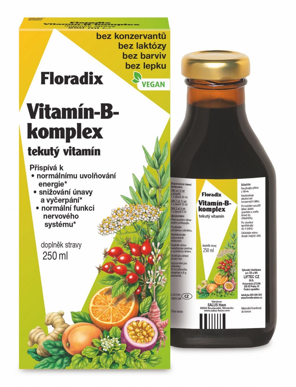 Floradix Vitamín-B-Komplex pro podporu vitality